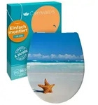 Calmwaters WC-Sitz Motiv Original, Motiv Seestern, Made in EU, Absenkautomatik,