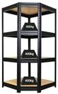 PROREGAL&reg; Eckregal Eckregal DINO 180x90x60cm Fachlast 400kg Schwarz...