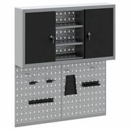 vidaXL Werkzeugschrank Werkzeugschrank-Set 3 Stk. Schwarz Pulverbeschichteter...
