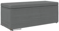vidaXL Barhocker Hocker Dunkelgrau 101 x 41 x 40 cm Stoff und Pressholz (1 St)