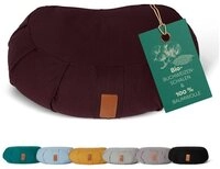 #DoYourYoga Yoga Bolster Zafu Halbmondkissen Ganesh, 100% Baumwolle Bio