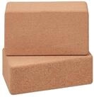 relaxdays Yogablock Kork Yogablock 2er Set, (2-tlg)