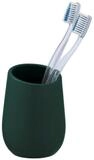 WENKO Zahnputzbecher Keramikbecher f&uuml;r Pinsel BADI, grey, Wenko, (1 St)