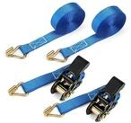LuxusKollektion Spanngurt Spanngurte 6m 25mm Ratsche J Haken T&Uuml;V GS Blau 2