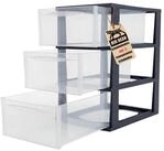 BigDean Schubladenbox A4 Schreibtisch Organizer Transparent mit extra hohen