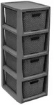 BranQ Badregal, Aufbewahrung-Boxen Regal grau