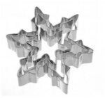 Neustanlo Ausstechform Keksausstecher Set Eiskristall 3-tlg aus Edelstahl, (Set,