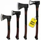 Hecht Axt 30, 40cm Beile 55cm Axt 63cm Spaltaxt Set, (4-St), Fiberglaskern, mit