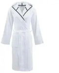 Carl Ross Unisex-Bademantel 41310, Midil&auml;nge, Walkfrottier, Kapuze, G&uuml;rtel,
