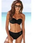 LASCANA Bikini-Hose Fay aus eleganter Strukturware schwarz 38
