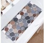 LuxusKollektion Duschmatte Duschmatte rutschfest 40x100cm Sechseck Luffa-PVC