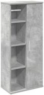 vidaXL Badm&ouml;bel-Set vidaXL Badezimmerschrank mit Rollenhalter Betongrau...