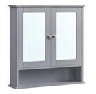 VASAGLE Spiegelschrank Badschrank, Wandschrank, H&auml;ngeschrank, Wandmontage mit 2