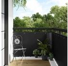 vidaXL Gartenzaun Balkonsichtschutz mit &Ouml;sen 300 x 80 cm Poly-Rattan Schwarz,...