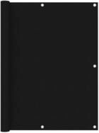 vidaXL Seitenmarkise 120 x 500 cm Balkon-Sichtschutz Schwarz 120x500 cm...