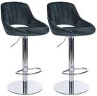 CLP Barhocker 2er Set Milet chrom (Set, 2er), h&ouml;henverstellbar und drehbar