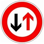 Warnschild VKZ.208 Ronde 600mm RAL2 Vorrang gew&auml;hren bunt