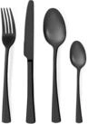 LuxusKollektion Besteck-Set Besteckset Edelstahl 6 Personen 24 Teilig schwarz...