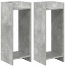 vidaXL Blumenst&auml;nder Pflanzenst&auml;nder 2 Stk. Betongrau 30 x 30 x 80 cm...
