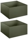 vidaXL Blumentopf Garten-Pflanzgef&auml;&szlig; 2 stk. Olivgr&uuml;n 60 x 60 x 30 cm (2 St)