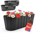 BigDean Blumenkasten 3 St&uuml;ck Blumenkasten Balkongel&auml;nder Balkon (Set, 3 St.,