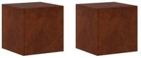 vidaXL Blumenst&auml;nder Pflanzenst&auml;nder 2 pcs Rostoptik 40 x 40 x 40 cm