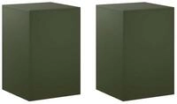 vidaXL Blumenst&auml;nder Pflanzenst&auml;nder 2 pcs Olivgr&uuml;n 40 x 40 x 60 cm Stahl (2...
