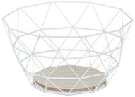 relaxdays Obstschale Obstkorb Gitter Design, Eisen, (1-tlg), wei&szlig;