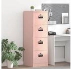 vidaXL Aktenschrank Aktenschrank 2 pcs Rosa 44 x 50 x 106,5 cm Kaltgewalzter...