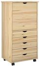 vidaXL Schranksystem Rollschrank 53 x 39 x 103 cm Massivholz Kiefer Braun (1-St)