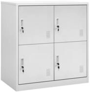 vidaXL Schranksystem Schlie&szlig;fachschr&auml;nke 2 Stk. Hellgrau 90x45x92,5 cm Stahl...