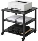 relaxdays Druckertisch mit Rollen, schwarz