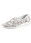 Slipper CLASSIC, Damen, Gr. 38, wei&szlig; (wei&szlig;, gebl&uuml;mt), Nubukleder, Schuhe Slipper