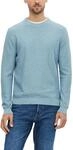 Rundhalspullover S.OLIVER, Herren, Gr. M, blau (blau sky), Strick, Obermaterial: 100%