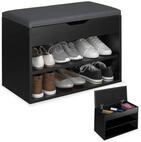 tectake Schuhschrank Schuhbank Jasmina mit Sitzpolster f&uuml;r 6 Paar Schuhe,