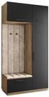 Masseno Garderobenschrank REMA 120 x 240 cm Garderoben-Set mit 1 T&uuml;r Eiche...