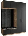 Masseno Garderobenschrank REMA 180 x 240 cm Garderoben-Set mit 2 T&uuml;ren Eiche...