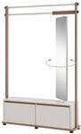 Beautysofa Kompaktgarderobe BOREO G25 Garderobe mit Drehspiegel, Stauraum und