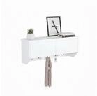relaxdays Wandgarderobe 5 Haken mit Stauraum (1 St)