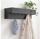 DanDiBo Wandgarderobe Wandgarderobe mit Ablage 60 cm Metall 96741...
