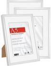 LuxusKollektion Bilderrahmen-Set Bilderrahmen Metall Passepartout 13x18cm Alu...