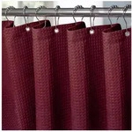 LuxusKollektion Duschvorhang Duschvorhang Waffel - Burgunderrot H214 x B152 cm...