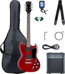 McGrey E-Gitarre McGrey Rockit E-Gitarre Double Cut-Komplettset Cherry Red,...