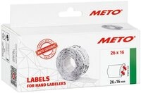 METO Etikettenrolle METO Preisetiketten wei&szlig; abl&ouml;sbar 26,0 x 16,0 mm