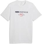 T-Shirt PUMA "CLASS GRAPHIC TEE", Herren, Gr. S, wei&szlig; (wei&szlig; glow heather), Jersey,