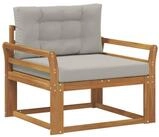 vidaXL Sofaelement Outdoor Mittelsofa Natur (1 St)