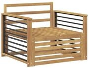 vidaXL Sofaelement Outdoor-Sofa Massivholz Wei&szlig; (1 St)