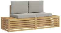 vidaXL Sofaelement 2 stk. Outdoor-Sofagarnitur Wei&szlig; (2 St)