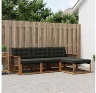vidaXL Gartenlounge-Set vidaXL Outdoor-Sofagarnitur 4 stk. Nat&uuml;rlich und...