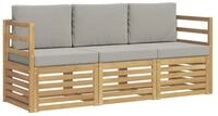 vidaXL Gartenlounge-Set Sofagarnituren Massivholz, (3-tlg)